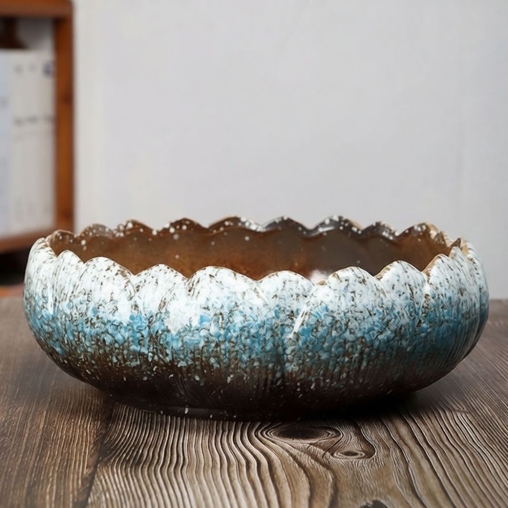 Bonsai Garden Art - 큰 입구가 있는 도자기 다육 식물