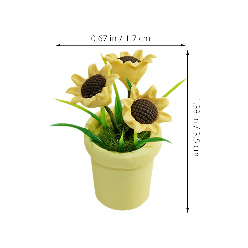 미니어처 해바라기 분재, 인조 식물 4개 세트. 인형의 - Bonsai Garden Landscape Design 리뷰 및 가격