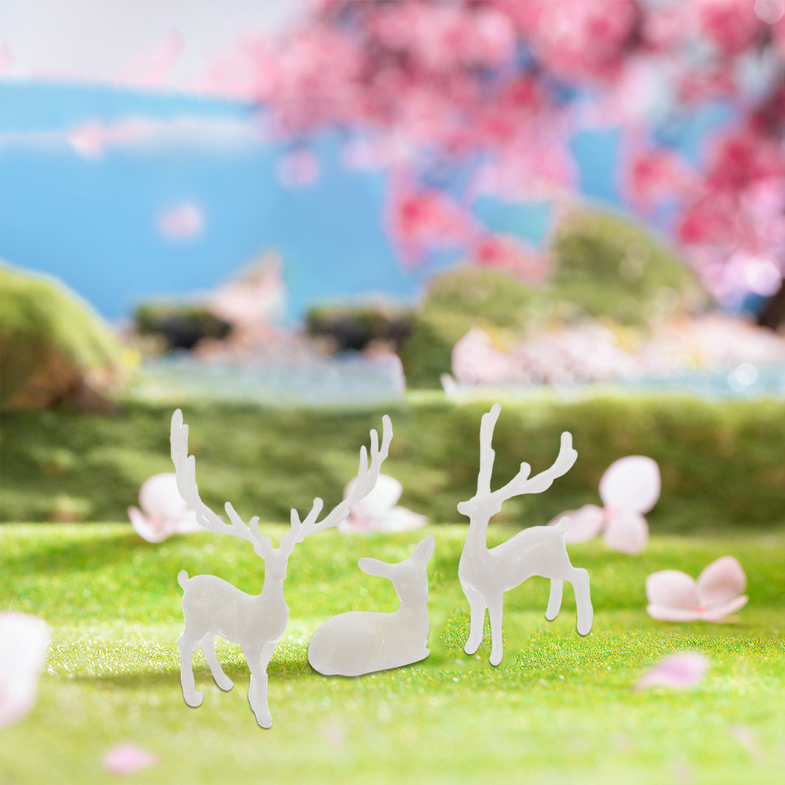 3개 세트의 사실적인 레진 엘크 조각상, 미니어처 정원 - Bonsai Garden Landscape Design 리뷰 및 가격